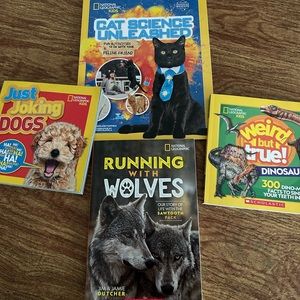 Set of four National Geographic books- like new